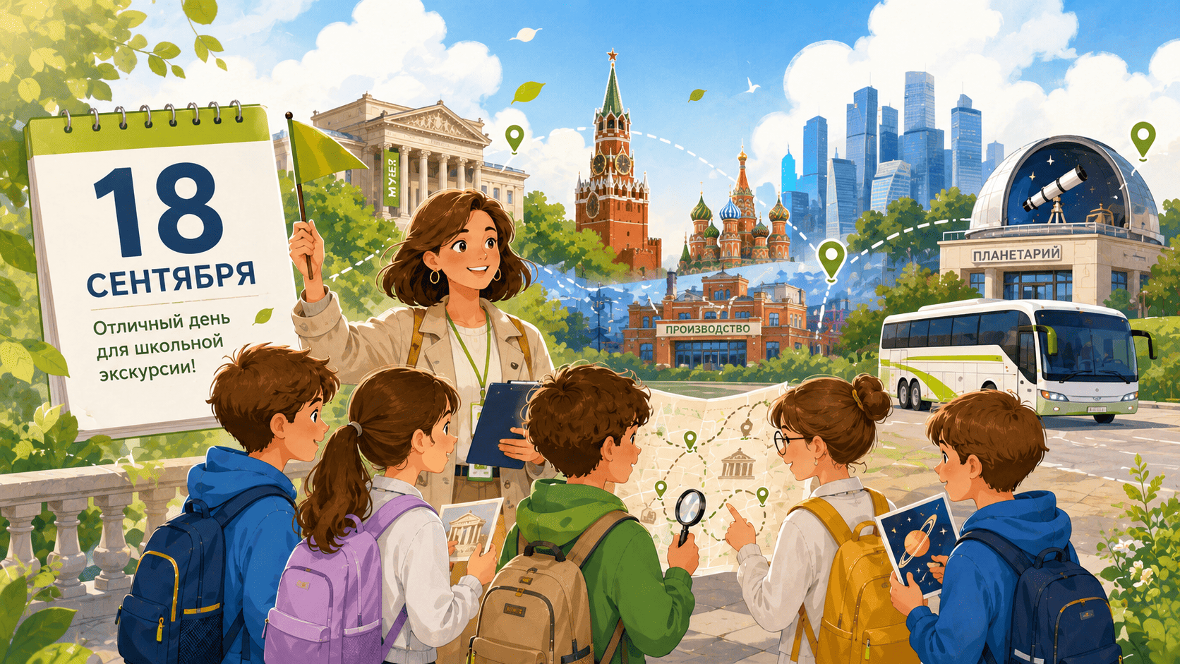 Экскурсии на 18 сентября 2026 года для школьников в Москве и Московской области